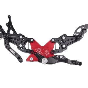 Professionale PEDANE ARRETRATE CON POGGIAPIEDI RIBALTABILE SPIDER HONDA CBR 600 RR 2024-2025-