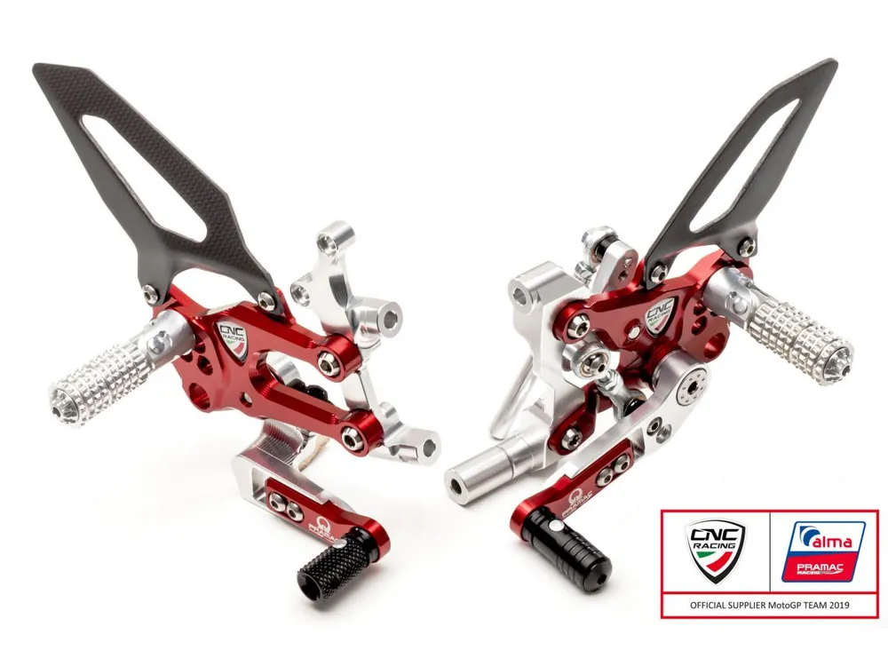 PEDANE REG. RPS SBK SERIE PRAMAC MOTOGP CNC RACING DUCATI 1299 PANIGALE / S 2015-2017- Compra Adesso