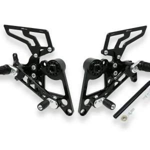 PEDANE REGOLABILI MONOPOSTO CNC RACING DUCATI MONSTER 696 2008-14- Spedizione Espresso