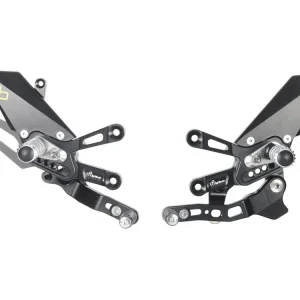 PEDANE REGOLABILI POGGIAPIEDI SNODATI CAMBIO ROVESCIO LIGHTECH APRILIA RSV4 2018-2022- Spedito Oggi