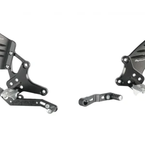 PEDANE REGOLABILI CON POGGIAPIEDI SNODATI LIGHTECH BMW R NINE T URBAN 2016-2018- Ultime Pezzi