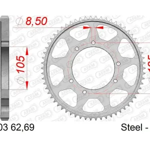 CORONA ACCIAIO ALLEGGERITO AFAM PASSO 428 APRILIA 125 RX / SX 2018-2023 EU 4 / EU 5- Prezzo Conveniente