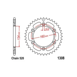 CORONA 42 DENTI PASSO 520 JT HONDA CBR 600 FS SPORT 2001-2002- Affare