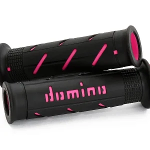 Economico COPPIA MANOPOLE NERO/FUCSIA ROAD-RACING DOMINO DIAMETRO 22-26 UNIVERSALI-