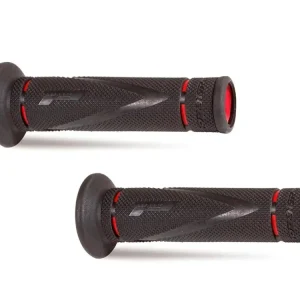 COPPIA MANOPOLE RACING PROGRIP 838 DUAL DENSITY FORATE ROSSE UNIVERSALI- Ultime Pezzi