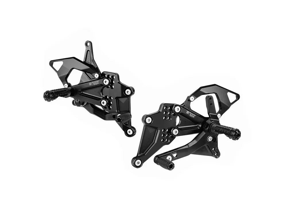 PEDANE ARRETRATE REGOLABILI BONAMICI RACING KAWASAKI ZX-6R 2020-2025- Più Venduto