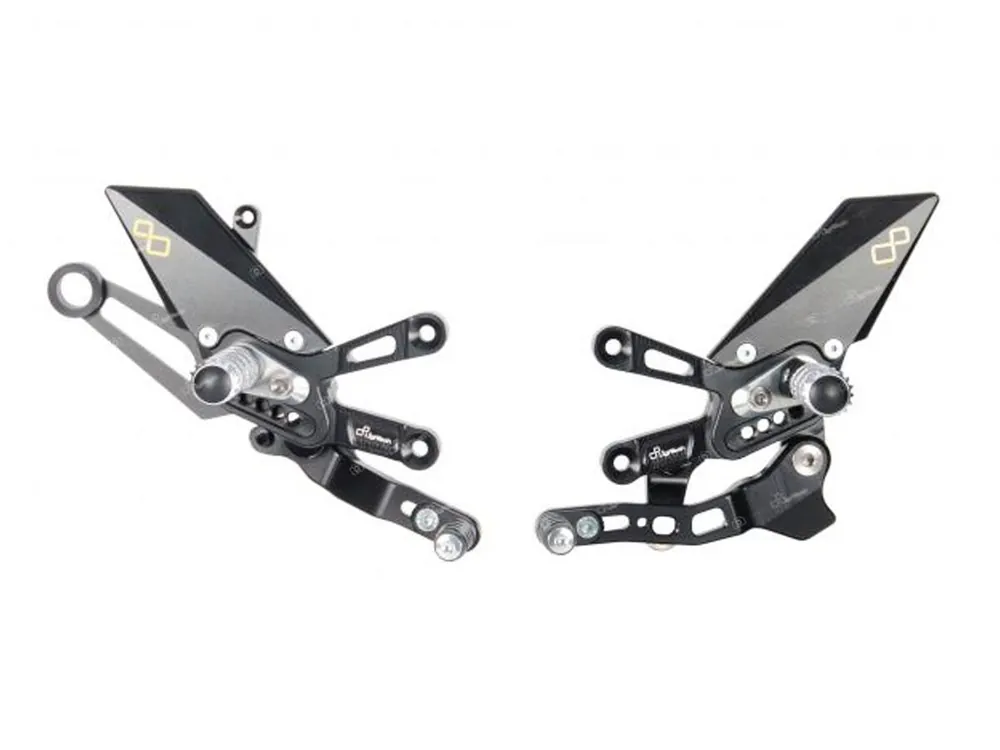Bestseller PEDANE REGOLABILI POGGIA PIEDI FISSI CAMBIO ROVESCIATO LIGHTECH APRILIA RSV4 1100 / FACTORY 2019-2025-