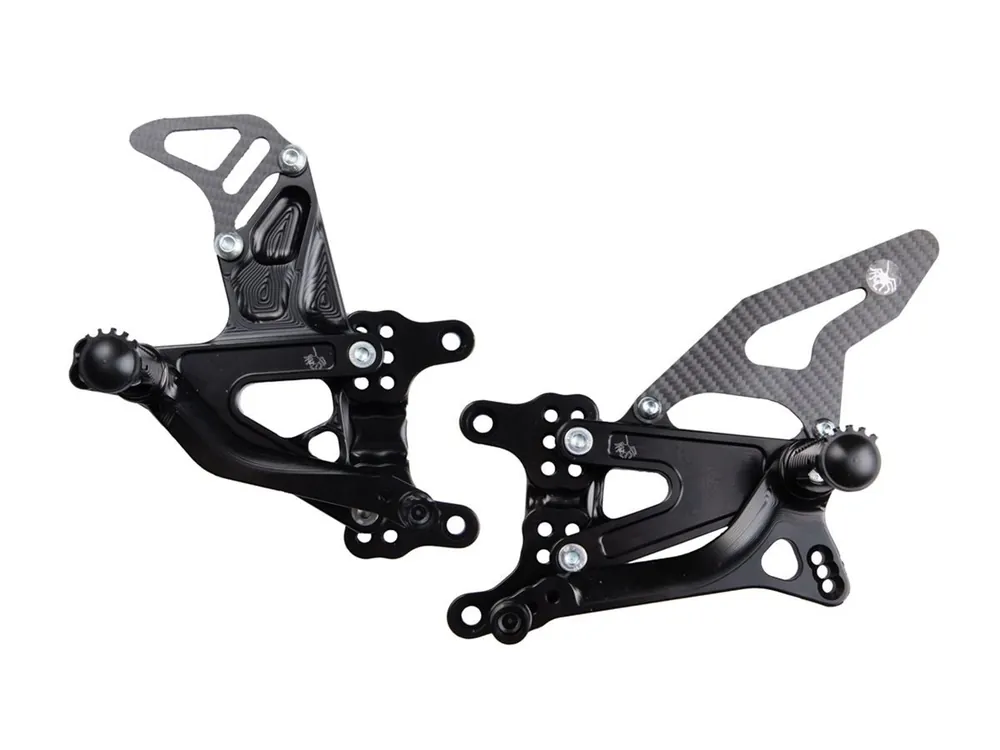 Nuovo Arrivo PEDANE ARRETRATE CAMBIO NORMALE / ROVESCIATO SPIDER KAWASAKI ZX6R / 636 2019-2025 MODELLO SSP-