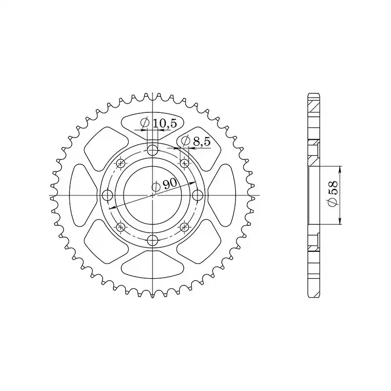 Prezzo Di Fabbrica CORONA IN ACCIAIO P428 - Z47 (DIS.10201)