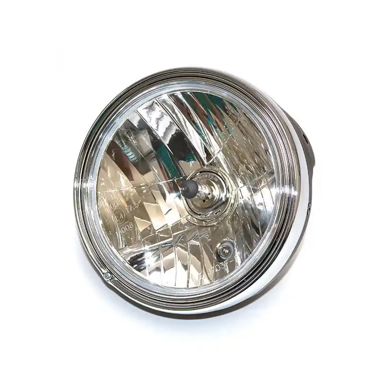 Novità FANALE TONDO D.201 NERO-VETRO RIGATO-LAMP.H4 E POSIZIONE