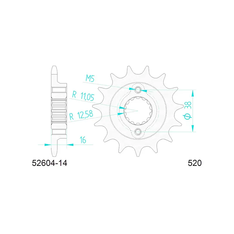 Prezzo Basso Pignone afam in acciaio p520 - z14 (dis.52604)