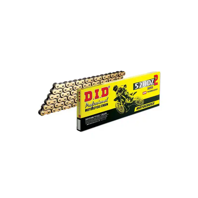 Promo Stagionale CATENA DID 520DZ2 (Gold & Black) - Lunghezza: 112 maglie con giunto a clip (RJ)