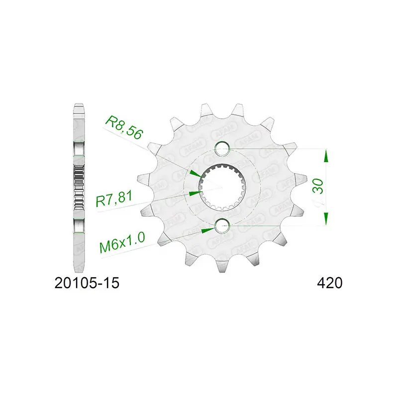 Pignone afam in acciaio p420 - z15 (dis.20105) Sconto