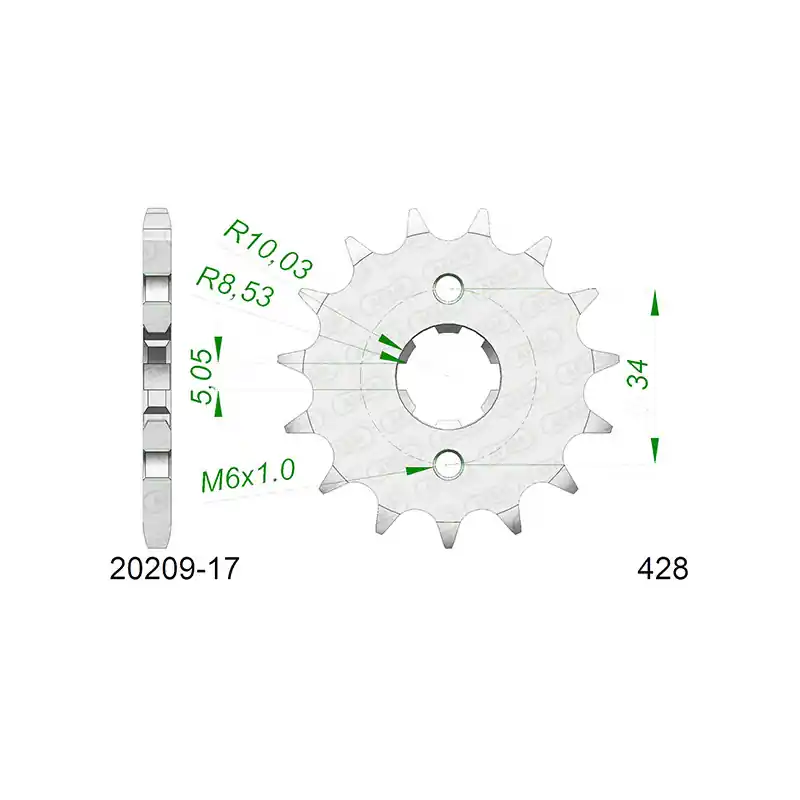 Pignone afam in acciaio p428 - z17 (dis.26200) Saldi