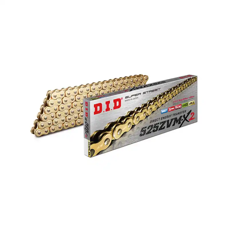CATENA DID 525ZVM-X2 (Gold & Gold) - Lunghezza: 130 maglie con giunto a rivetto (ZJ) Promo Stagionale