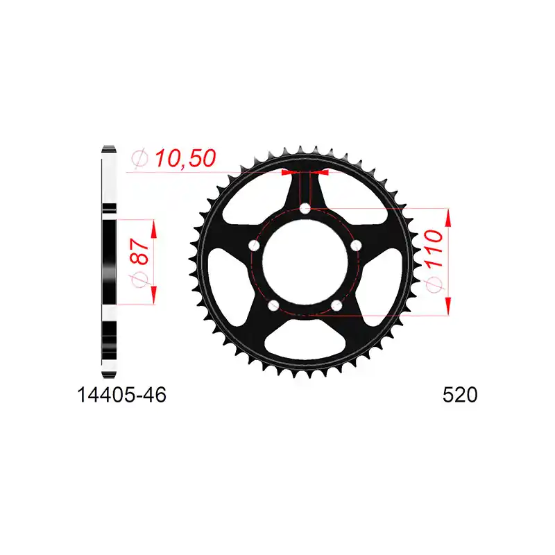 Corona afam in acciaio p520 - z46 (dis.14405) Scelto Dai Clienti