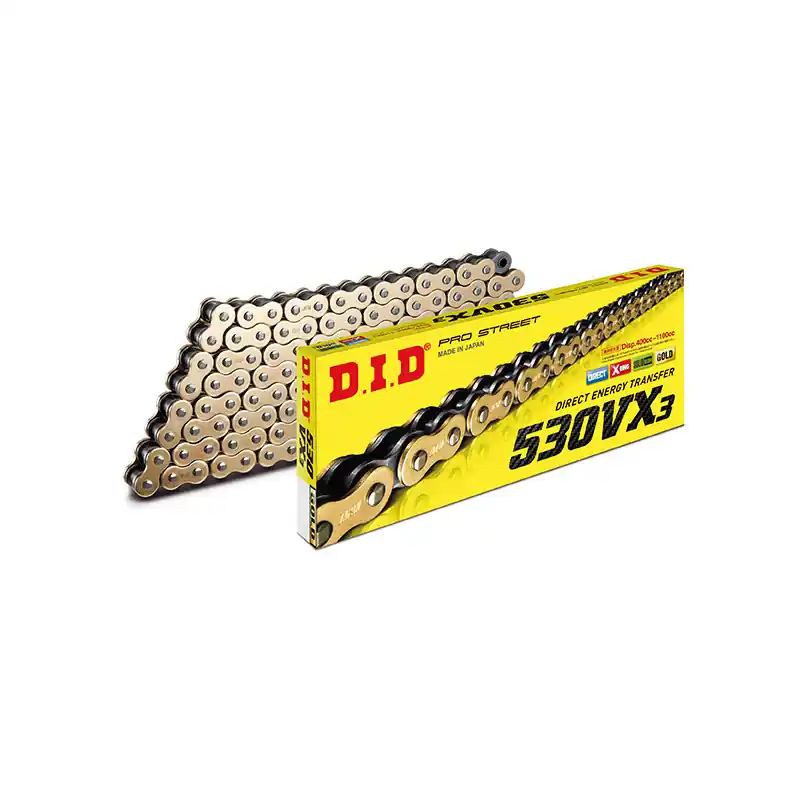 CATENA DID 530VX3 (Gold & Black) - Lunghezza: 118 maglie con giunto a rivetto (ZJ) Offerta Speciale