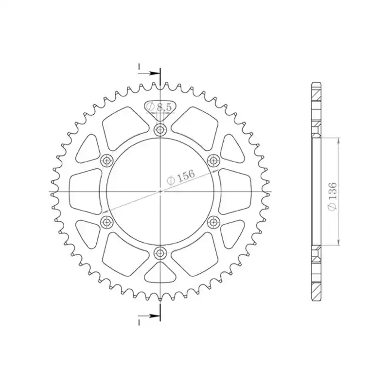CORONA IN ALLUMINIO P520 - Z43 (DIS.15206) Offerta Speciale