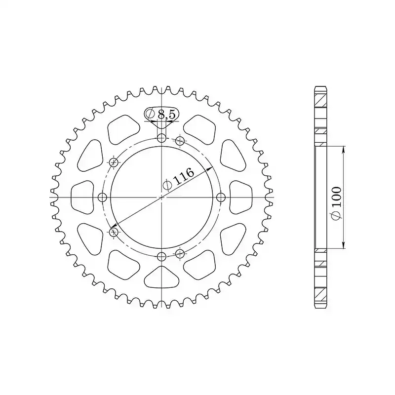 CORONA IN ALLUMINIO P420 - Z49 (DIS.17104) Bestseller