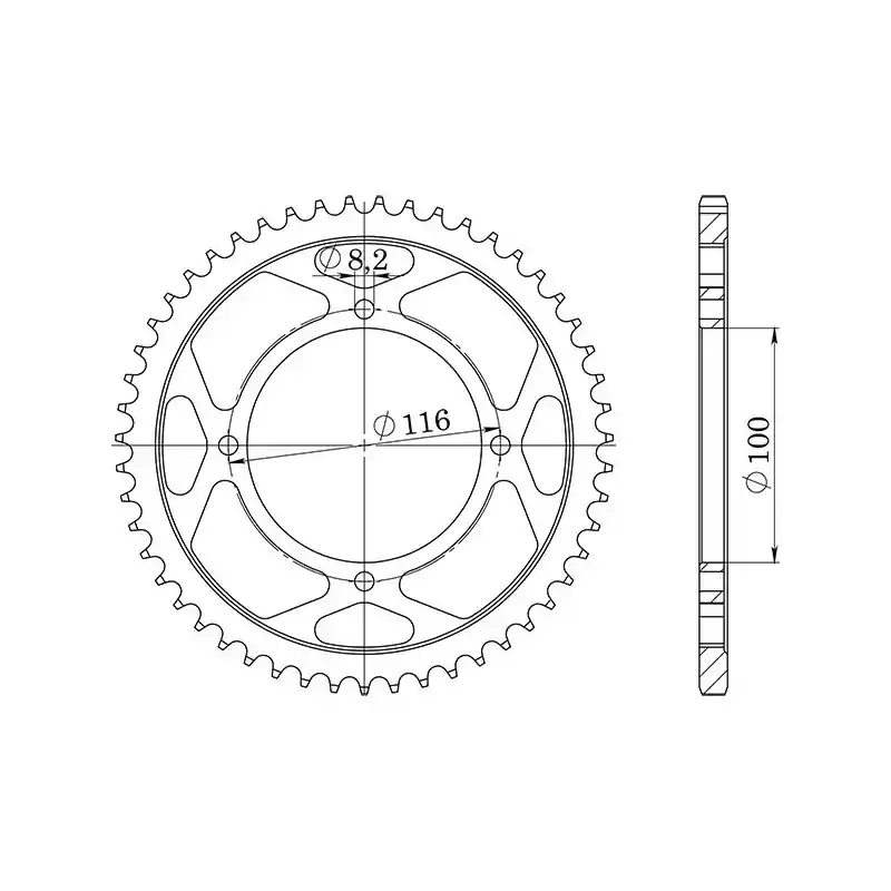 CORONA IN ALLUMINIO P428 - Z53 (DIS.17105) Prezzo Di Fabbrica