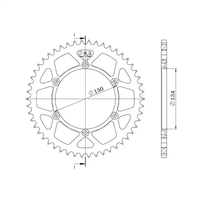 Offerta Speciale CORONA IN ALLUMINIO P520 - Z49 (DIS.17206) Articolo Sostitutivo: 541720649SPX