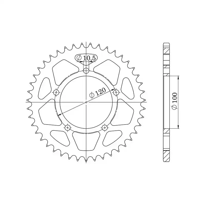 CORONA IN ACCIAIO P525 - Z40 (DIS.35800) Offerta Speciale