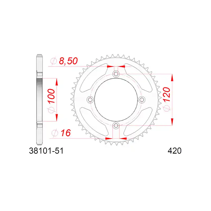 CORONA AFAM IN ACCIAIO P420 - Z51 (DIS.38101) Nuovo Arrivo