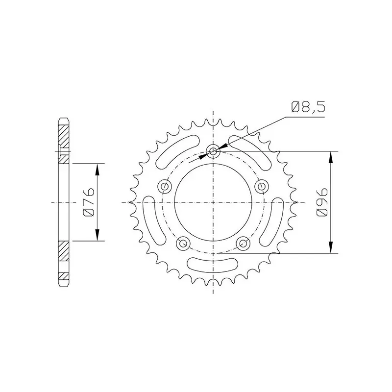 Prezzo Di Fabbrica CORONA IN ACCIAIO P520 - Z43 (DIS.44205)