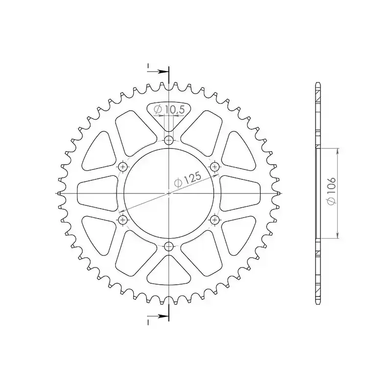 CORONA IN ALLUMINIO P520 - Z48 (DIS.87502) Consegna Rapida