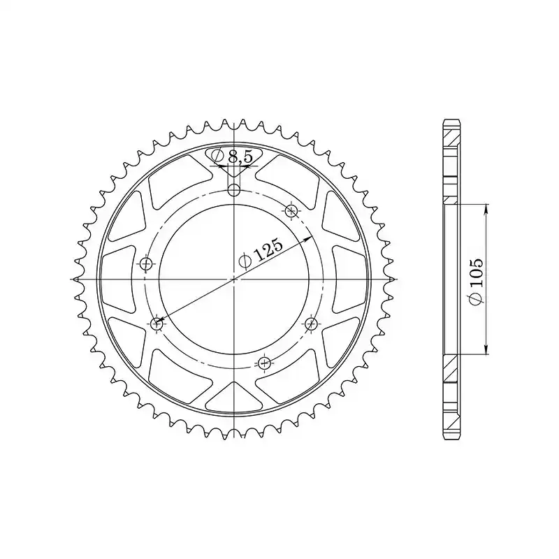 CORONA IN ACCIAIO P428 - Z48 (DIS.92130) Prezzo Ridotto