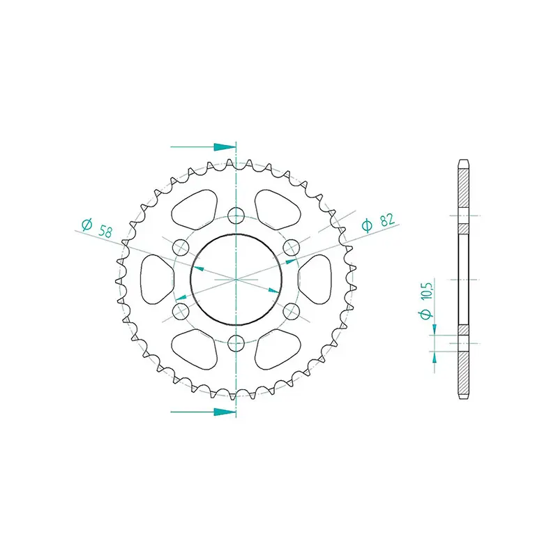 Affare Corona in acciaio p428 - z45 (dis.00048)