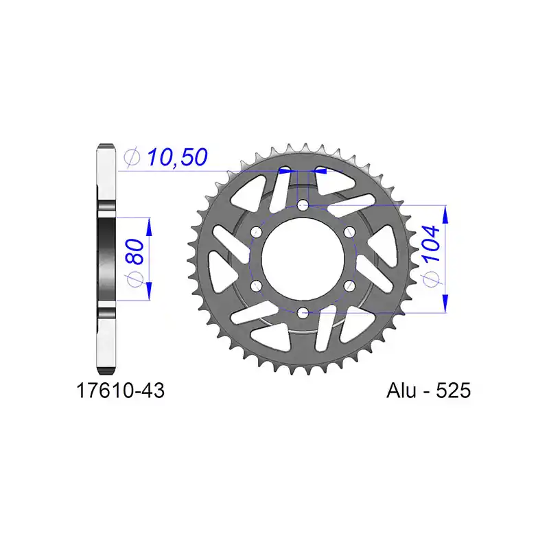 Corona afam in alluminio p525 - z43 (dis.17610) Spedito Oggi