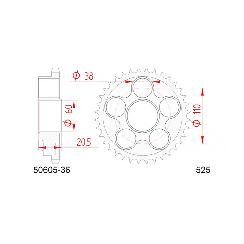 Corona afam in acciaio p525 - z36 (dis.50605) Più Venduto
