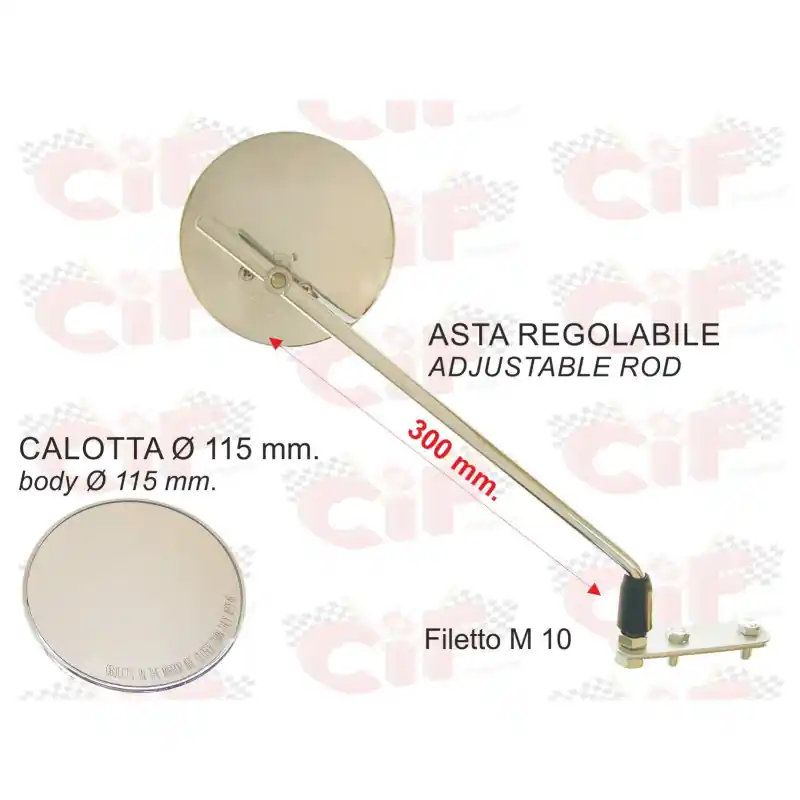 SPECCHIO CROMATO DESTRO/SINISTRO UNIVERSALE VESPA Must-Have