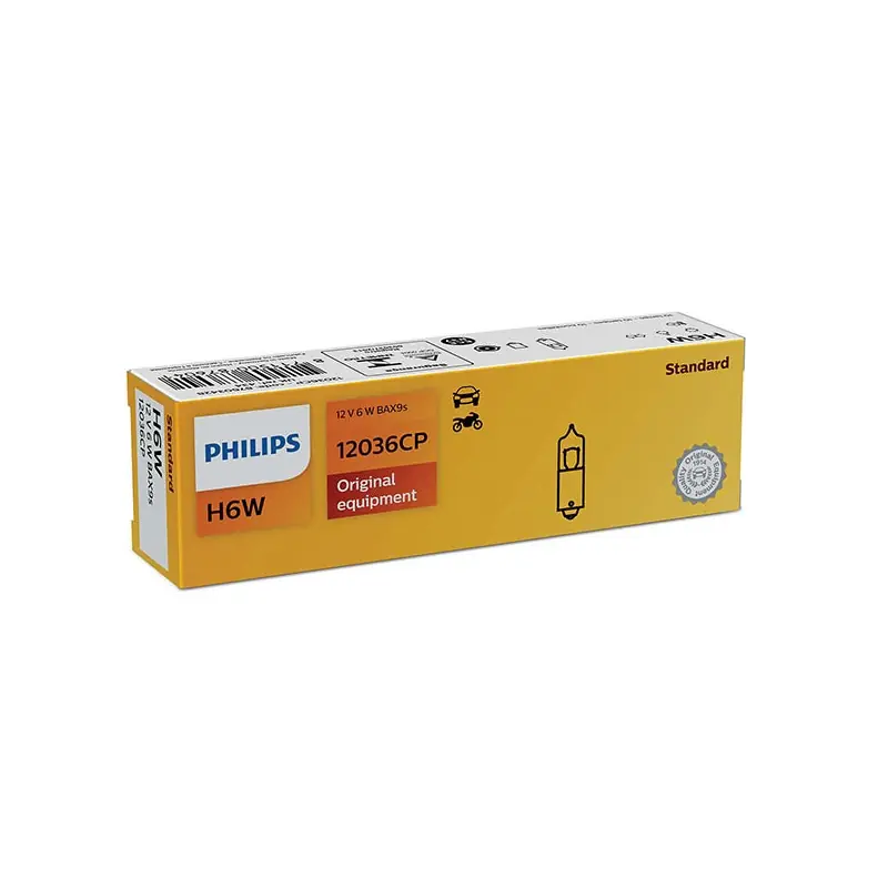 LAMPADA PHILIPS H6 - 12V 6W BAX9s - (Rif.Philips: 12036CP) Compra Oggi Stesso