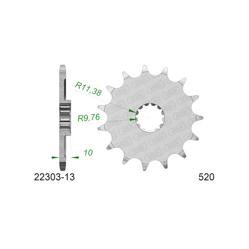 Pignone afam in acciaio p520 - z13 (dis.22303) Must-Have