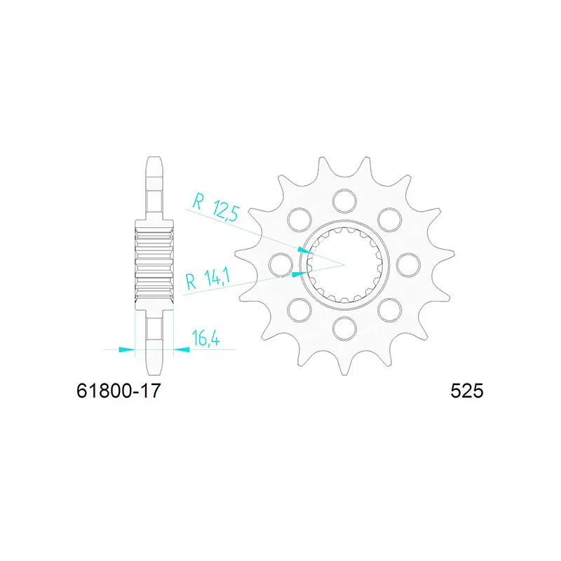 Pignone afam in acciaio p525 - z17 (dis.73400) Ordina Subito