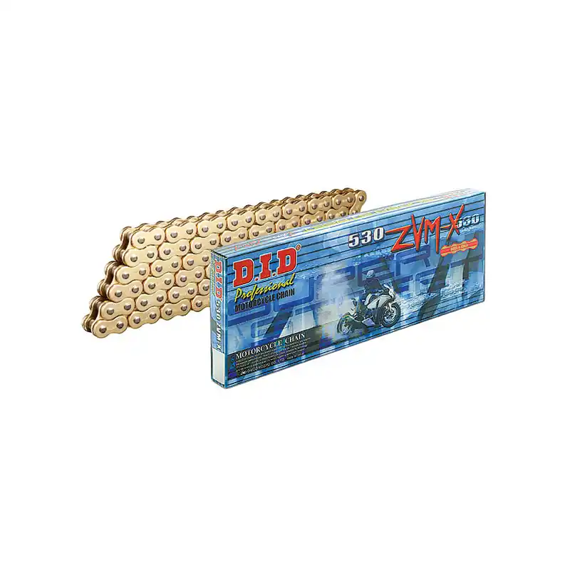 Saldi CATENA DID 530ZVM-X (Gold & Gold) - Lunghezza: 120 maglie con giunto a rivetto (ZJ) Codice Sostitutivo: 535231202