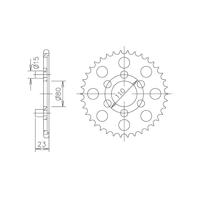 CORONA IN ACCIAIO P520 - Z38 (DIS.35200) Popolare
