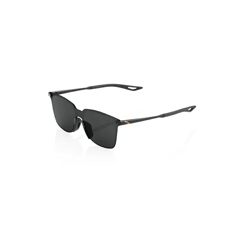 Professionale OCCHIALI DA SOLE 100% LEGERE SQUARE - POLISHED BLACK - LENTI FUME