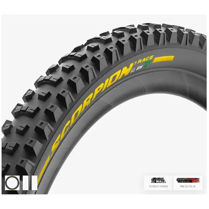 COPERTONE SCORPION RACE ENDURO T 29X2.50 GIALLO DUALWALL Prezzo Di Fabbrica