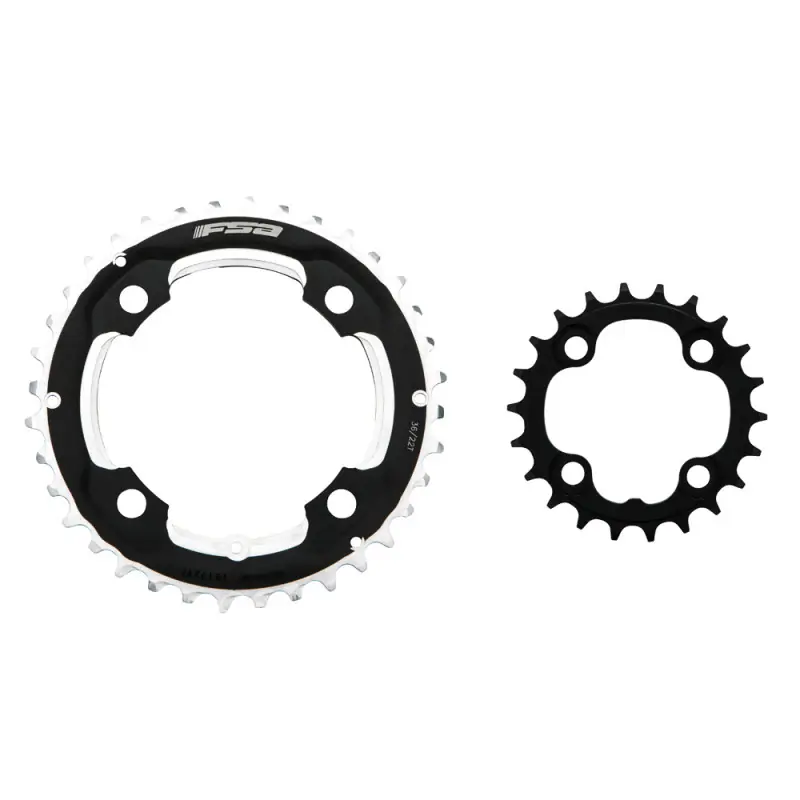 CORONA BCD 104 MM 4-FORI 2 X 11V - 36 DENTI, COMPATIBILE SHIMANO, NERO, WB320, PIN 8 MM Ultimissimo Modello