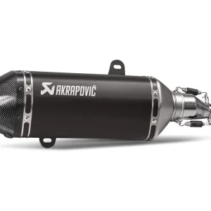 Spedizione Espresso TERMINALE SLIP ON AKRAPOVIC INOX NERO VESPA GTS 150 IE SUPER 2021-2024 EURO 5-