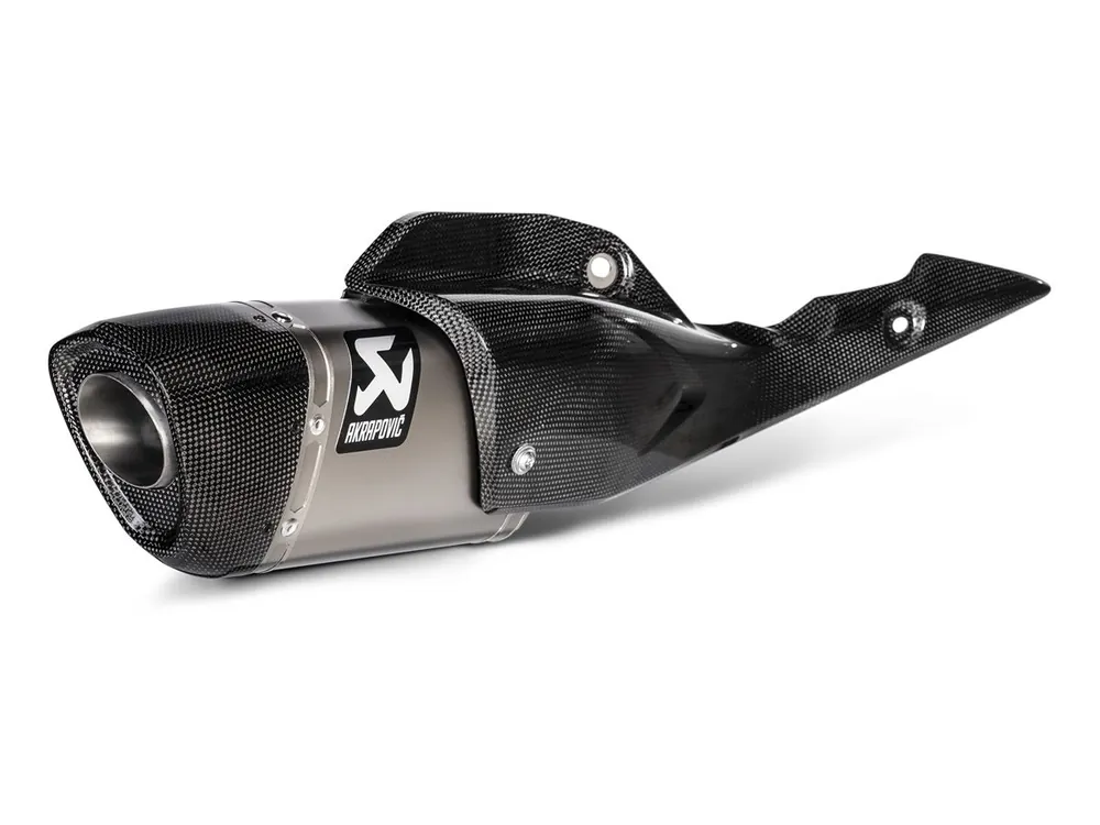 TERMINALE SCARICO AKRAPOVIC TITANIO LOGO NERO SUZUKI GSX-S 1000 GT 2021-2024- Spedito Oggi