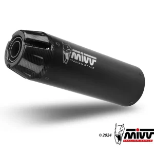 TERMINALE HR-1 INOX NERO FONDELLO CARBONIO LUNGO MIVV HONDA CMX 1100 REBEL 2022-2024- Reso Gratuito