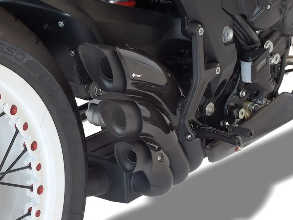 TERMINALE HYDROTRE HP CORSE NERO COVER CARBONIO MV AGUSTA RIVALE 800 RACING- Bestseller