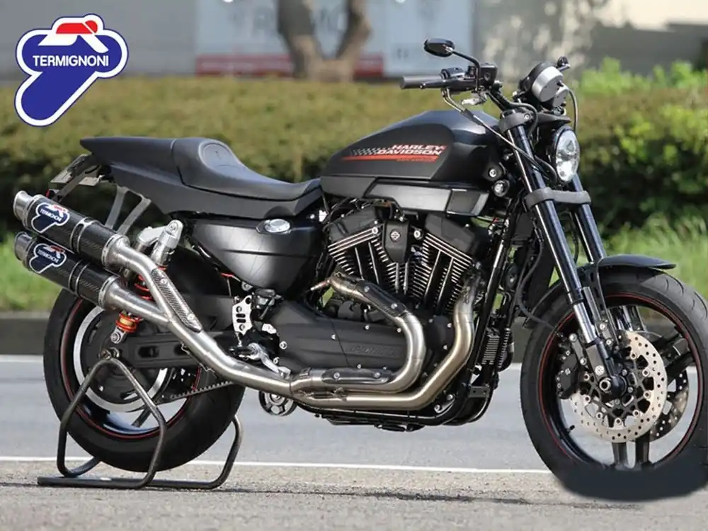 Economico SCARICO COMPLETO TERMIGNONI INOX CARBONIO HARLEY DAVIDSON XR 1200R NON OMOLOGATO-