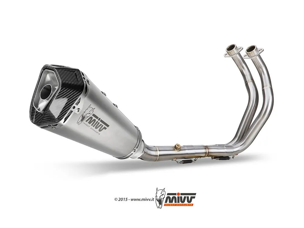 SCARICO COMPLETO 2X1 MIVV DELTA RACE INOX CARBONIO YAMAHA MT-07 2014-2020- Spedito Oggi