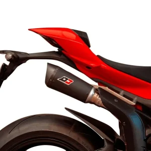 Professionale IMPIANTO SCARICO COMPLETO RACING ACCIAIO NERO QD EXHAUST DUCATI PANIGALE V4 / S 2025-