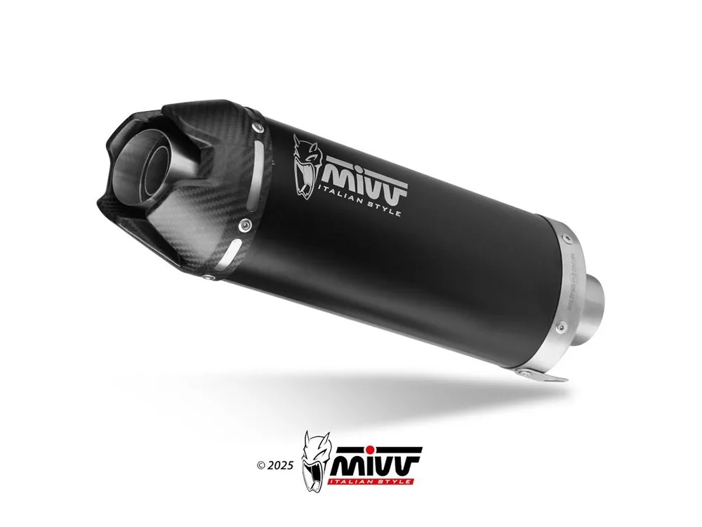 TERMINALE AK-1 ACCIAIO INOX NERO-CARBONIO MIVV KAWASAKI Z 500 / SE 2024-2026- Prezzo Di Fabbrica